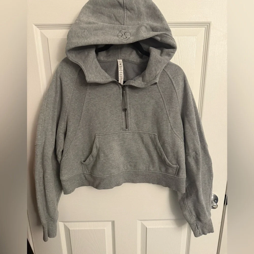 Lululemon Scuba Oversized Half-Zip Hoodie-Grey Size M/L